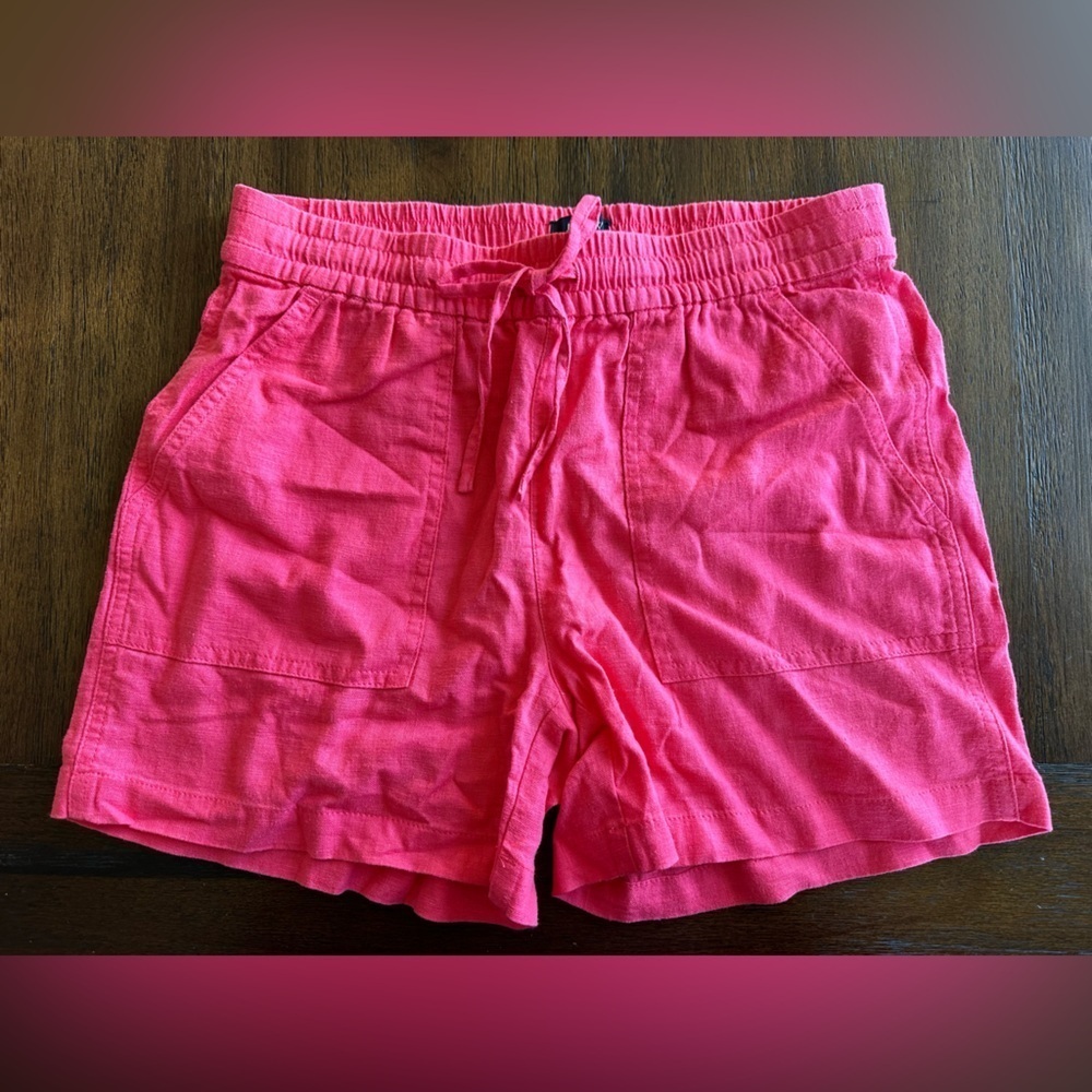 J.Crew Women's Pink/Dark Coral Line Blend Shorts- size XXS
